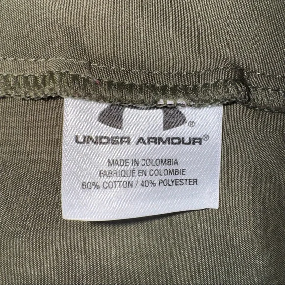 Under Armour Men’s All Season Gear Short Sleeve Button-Down Shirt Olive Green LG - Picture 4 of 6